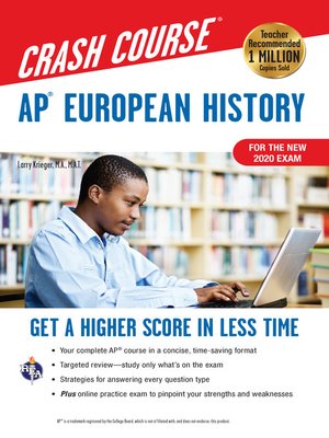 cover image of AP&#174; European History Crash Course, For the New 2020 Exam, Book + Online